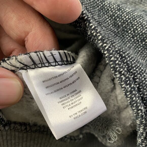 RVCA Varsity Jacket Mens Small Snap Button Gray Black Regular Fit Skater Surfer - Picture 13 of 16